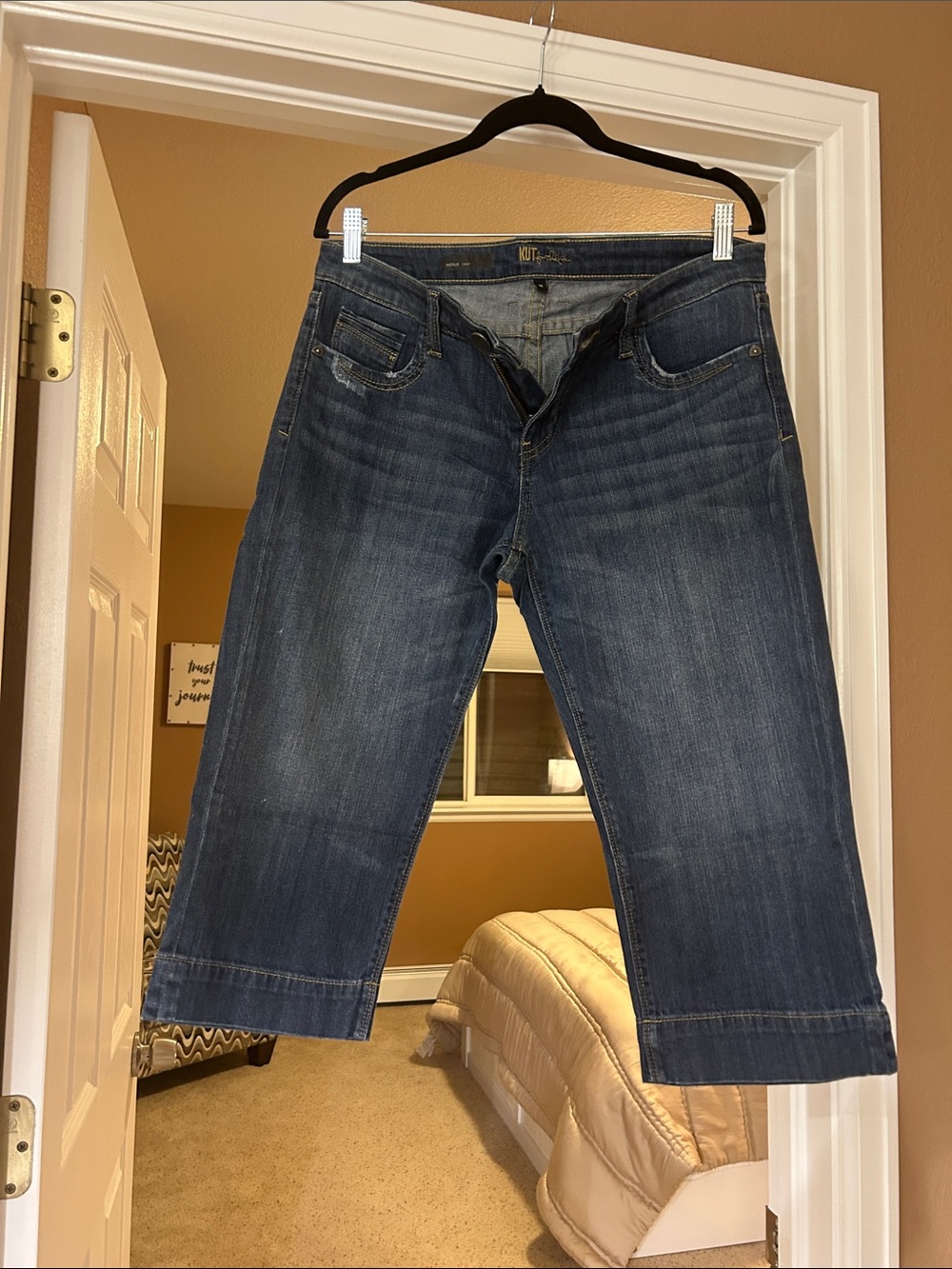 Kut from the Kloth Dark Blue Cropped Jeans